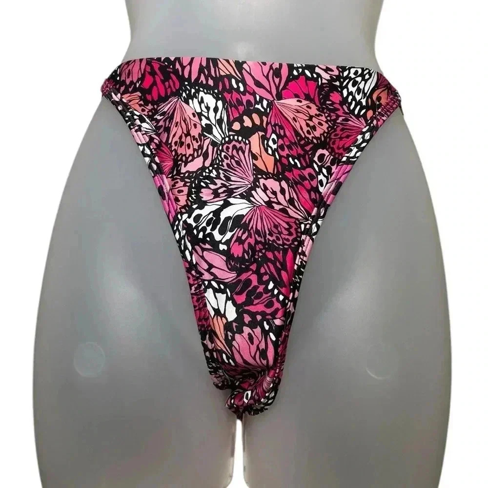 L*Space Bitsy Bikini Bottom Butterfly Bay Print Size XL NWT